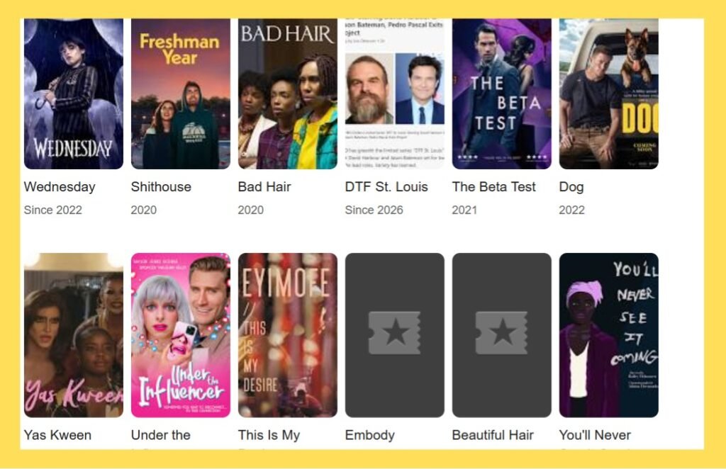 Filme und Serien von Joy Sunday